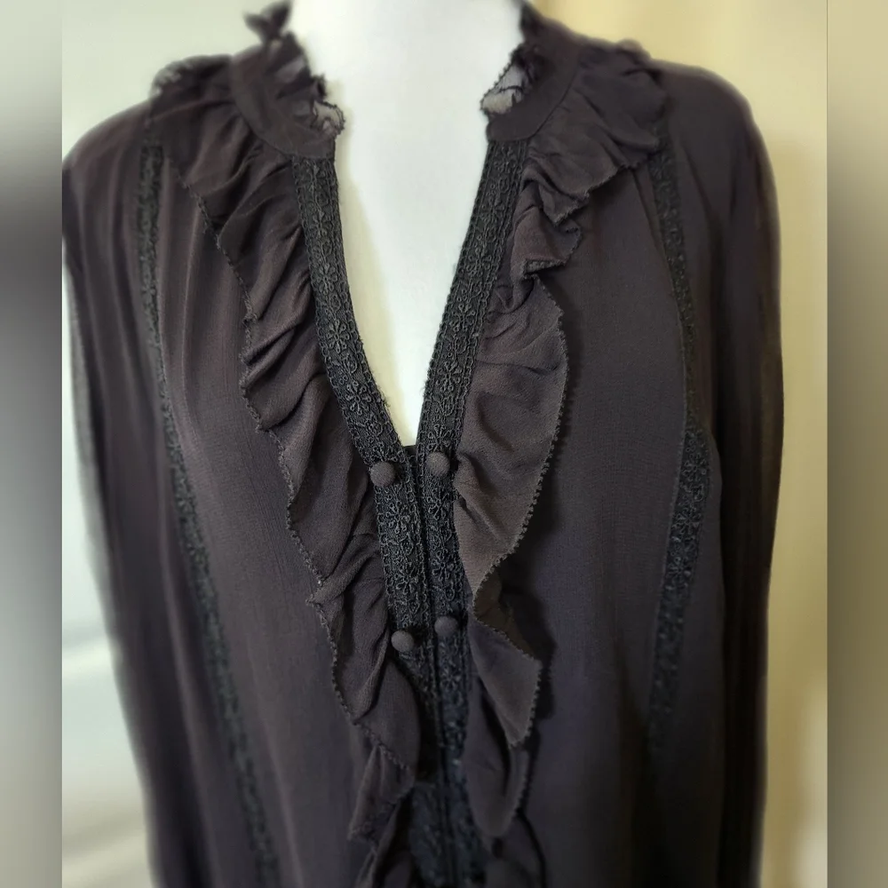 NEW NWT Laia Anthropologie Black Top Size XL - Picture 7 of 9